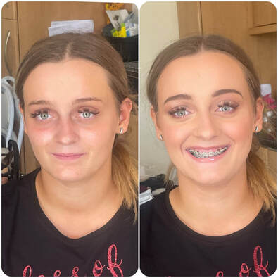 Before and After Prom Makeup 