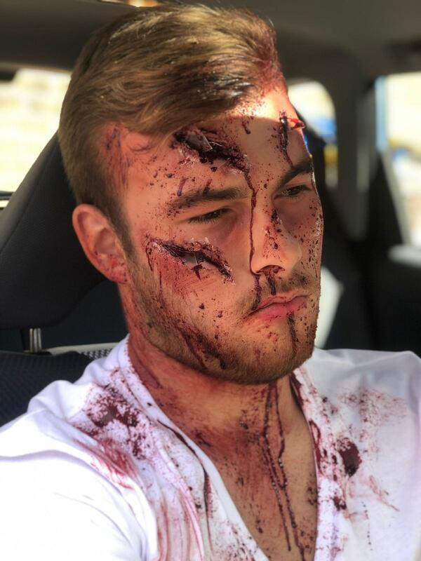 Car crash Halloween makeup