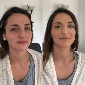 Brunette Bridesmaid Before and After Makeup
