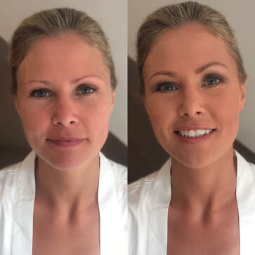 Natural Bride Before and After Makeup